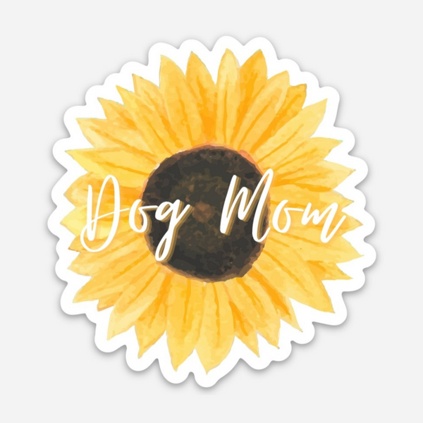 Sunflower Dog Mom Sticker